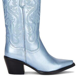 Jeffrey Campbell Dagget Western Boot - Blue Metallic
